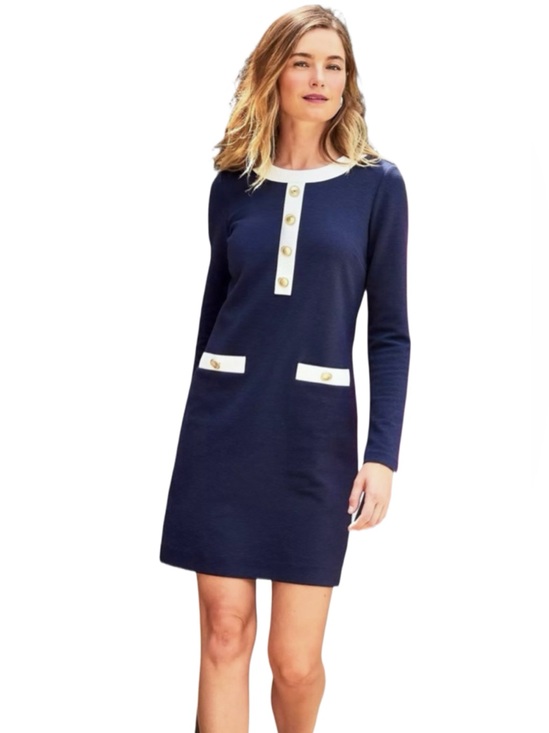 Lilly Pulitzer Dresses & Skirts - Lilly Pulitzer NWT Kennedy Classic Shift Dress True Navy $198 Size M,L,XL